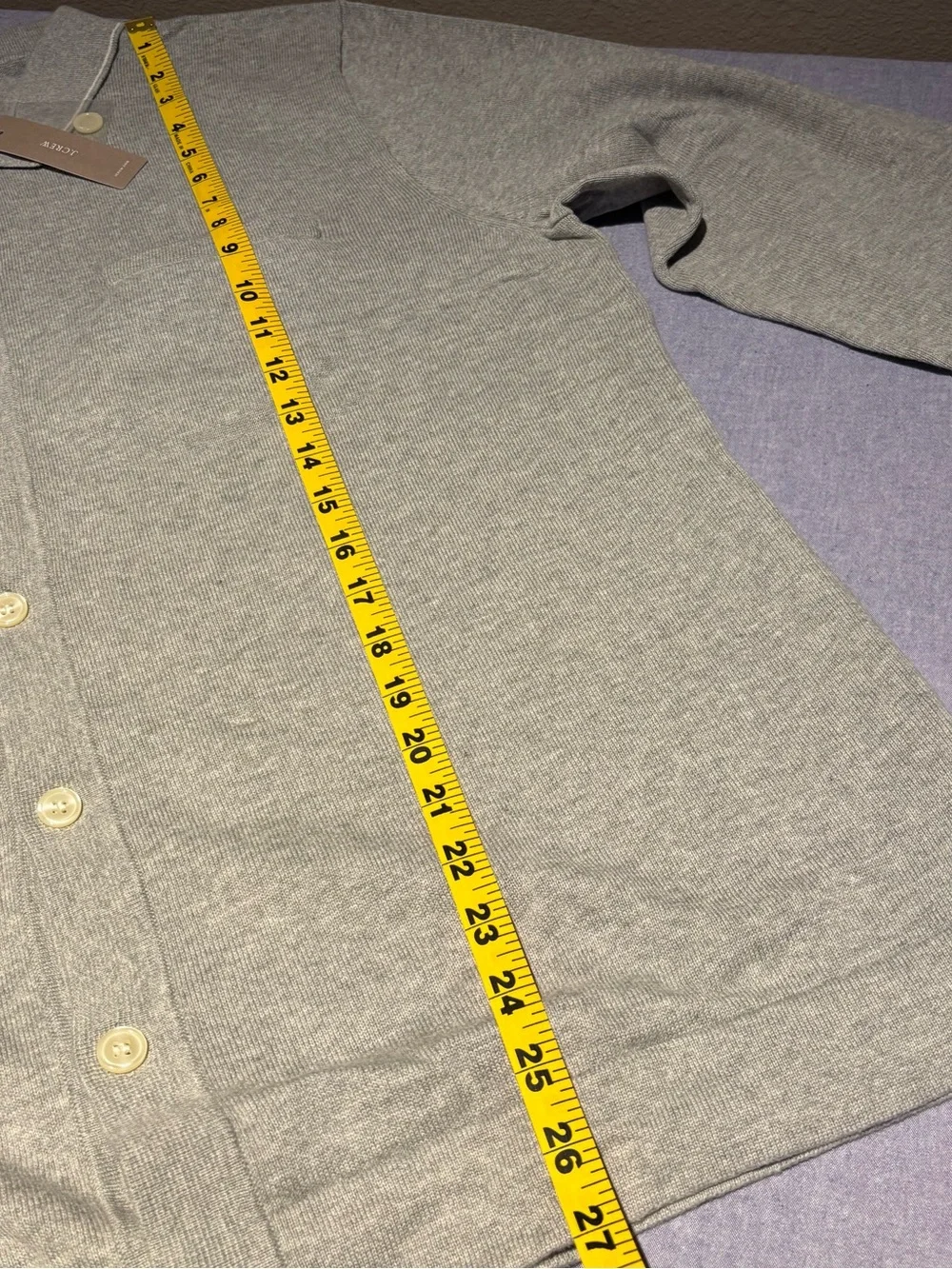 J Crew Cotton Polo Cardigan Sweater